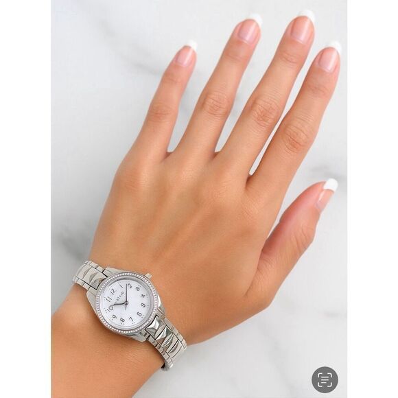 NWT Gorgeous Tahari Silver White Quartz White Dial Stainless Steel Women’s Watch main image 11